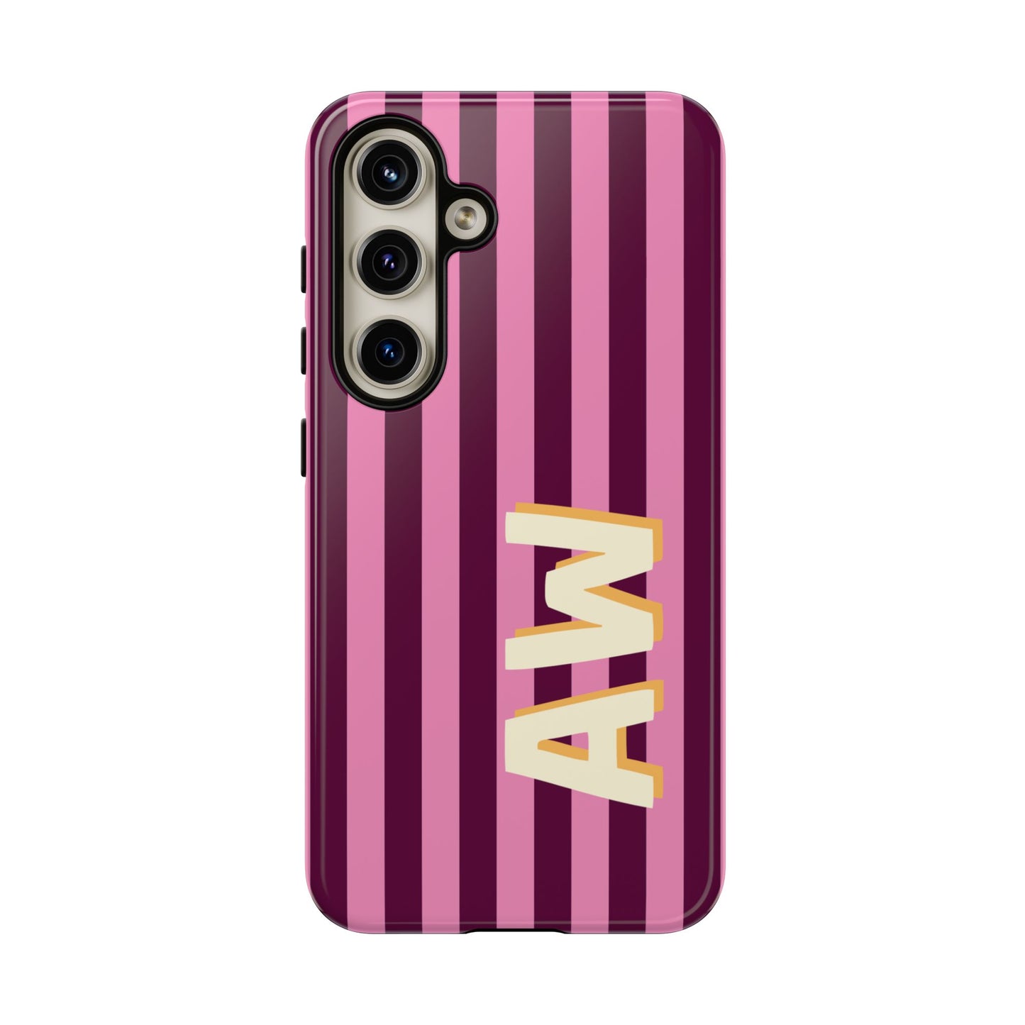 Bold Stripe Monogram Phone Case