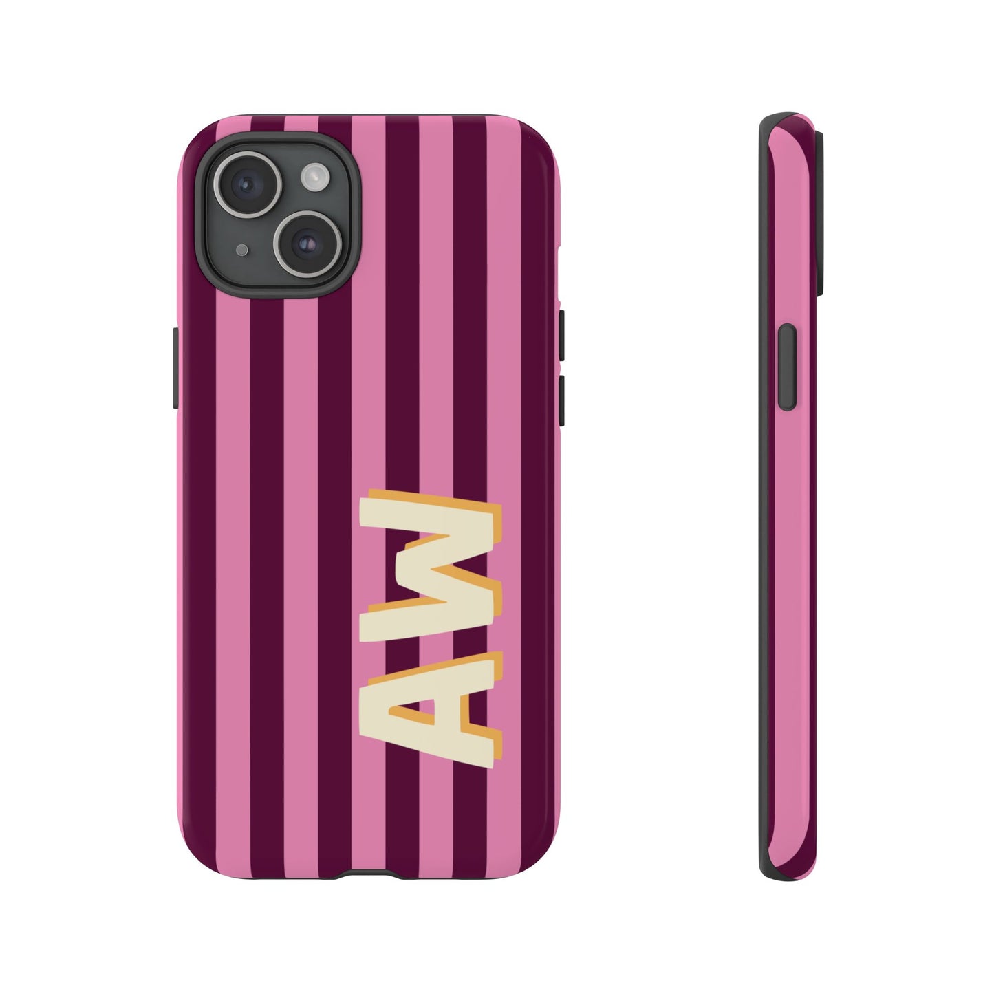 Bold Stripe Monogram Phone Case