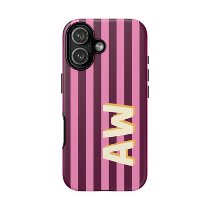 Bold Stripe Monogram Phone Case