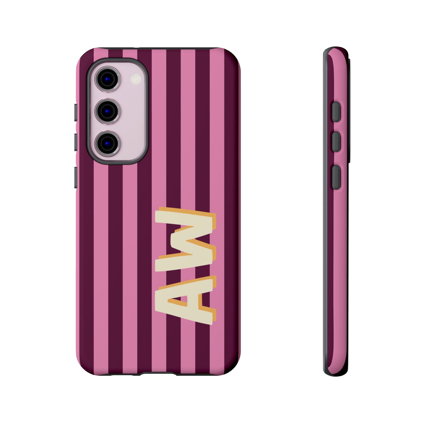 Bold Stripe Monogram Phone Case