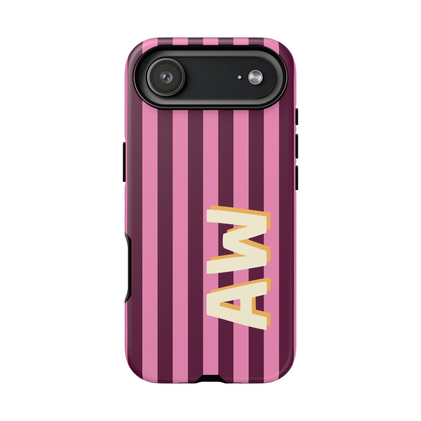 Bold Stripe Monogram Phone Case