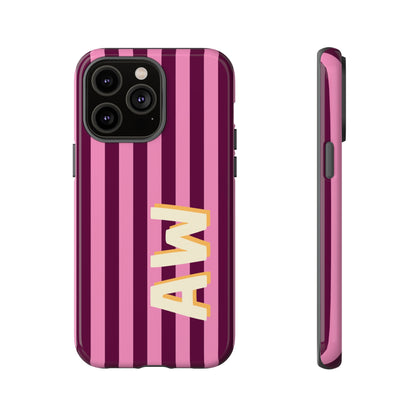 Bold Stripe Monogram Phone Case