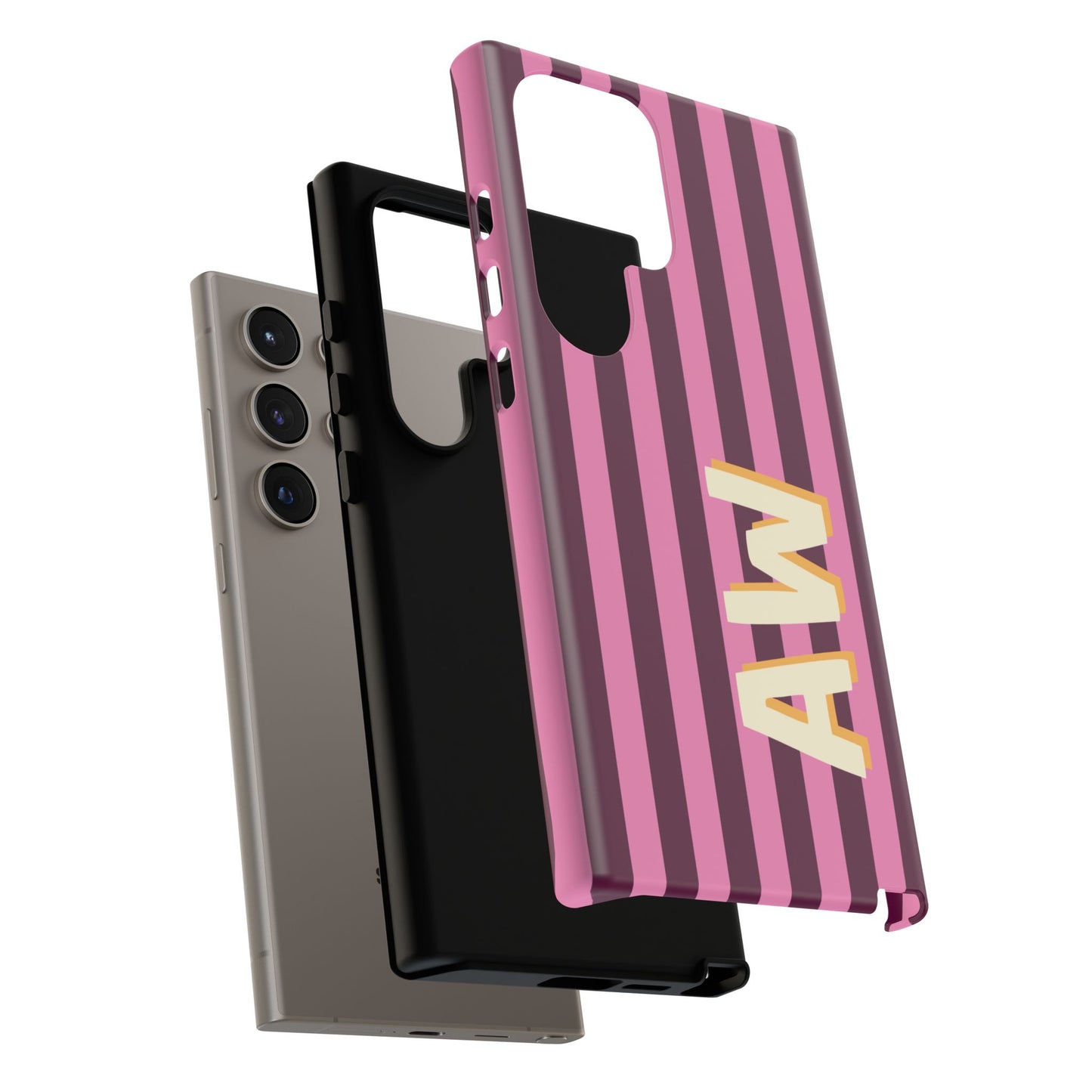 Bold Stripe Monogram Phone Case