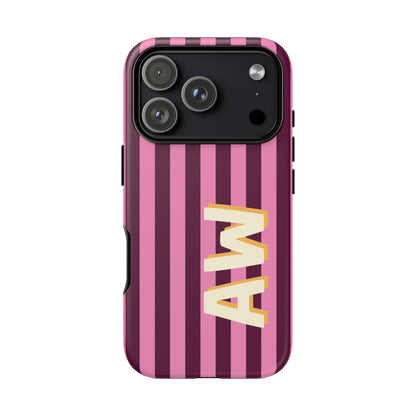 Bold Stripe Monogram Phone Case