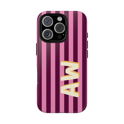 Bold Stripe Monogram Phone Case