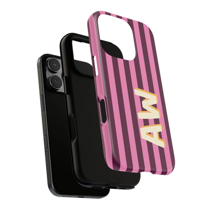 Bold Stripe Monogram Phone Case