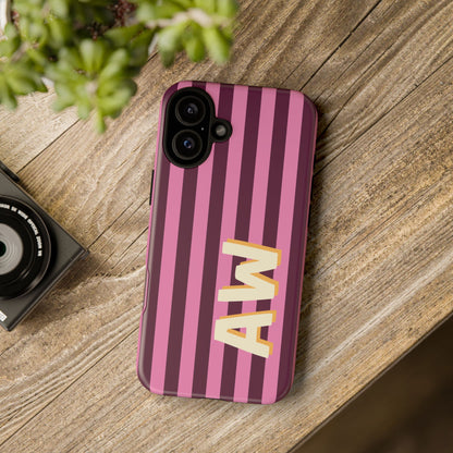Bold Stripe Monogram Phone Case