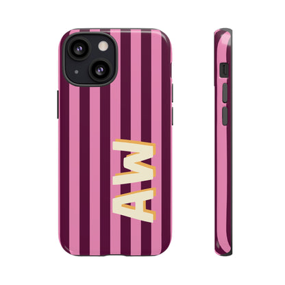 Bold Stripe Monogram Phone Case