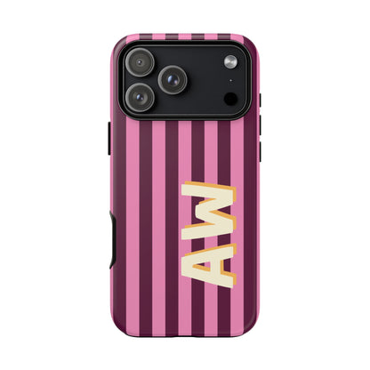Bold Stripe Monogram Phone Case