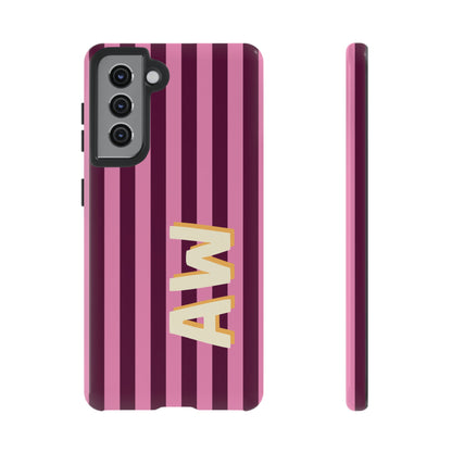 Bold Stripe Monogram Phone Case