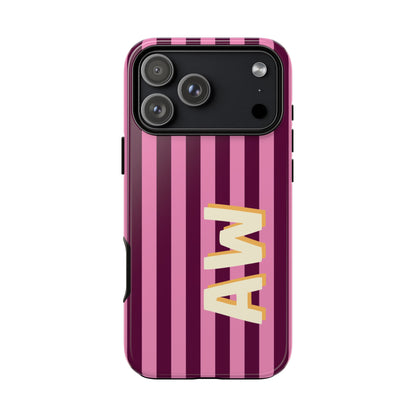 Bold Stripe Monogram Phone Case