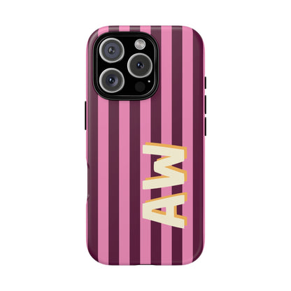 Bold Stripe Monogram Phone Case