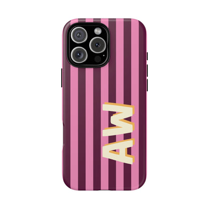 Bold Stripe Monogram Phone Case