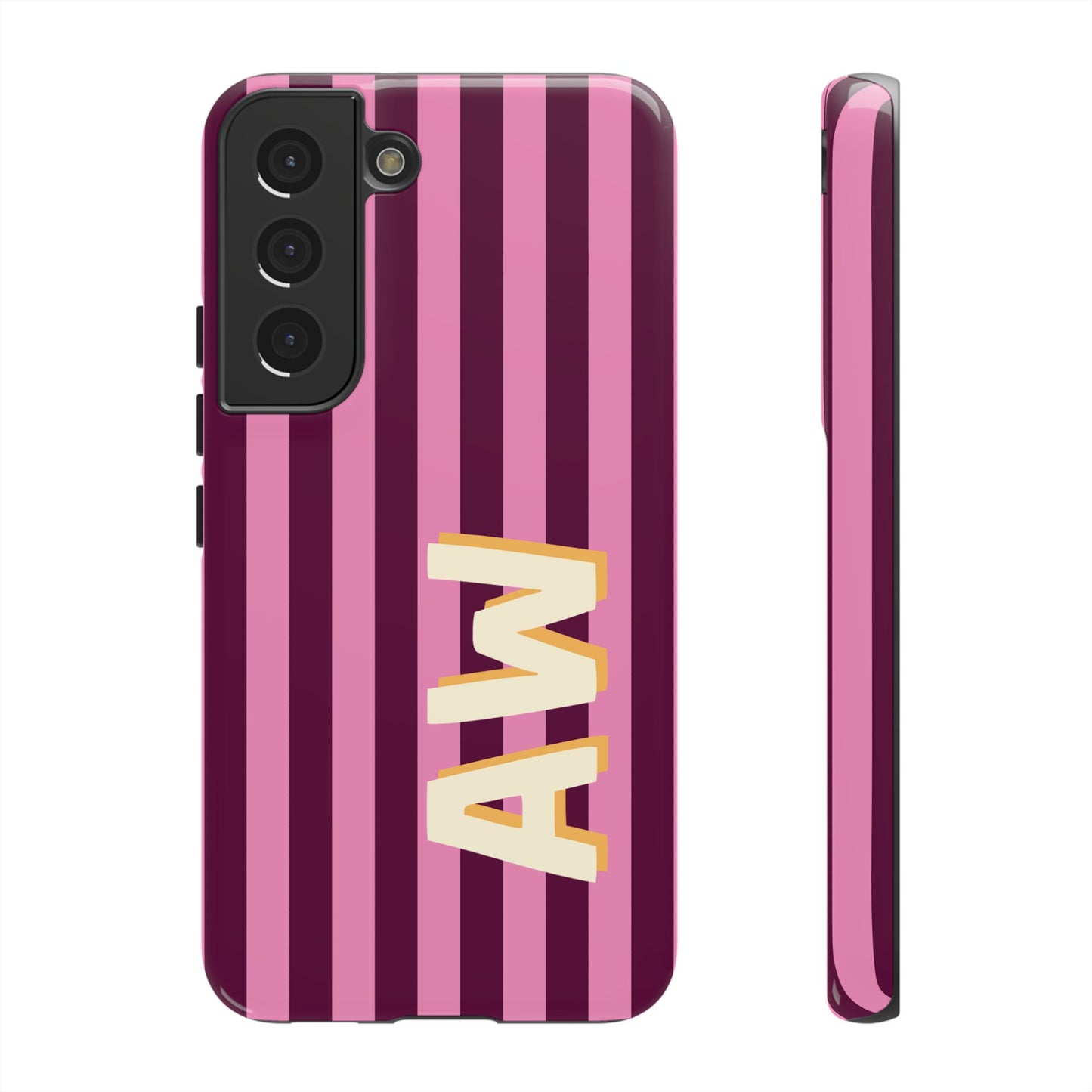 Bold Stripe Monogram Phone Case