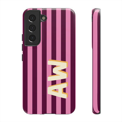 Bold Stripe Monogram Phone Case