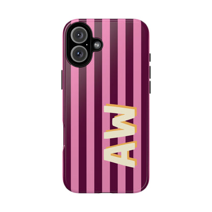 Bold Stripe Monogram Phone Case
