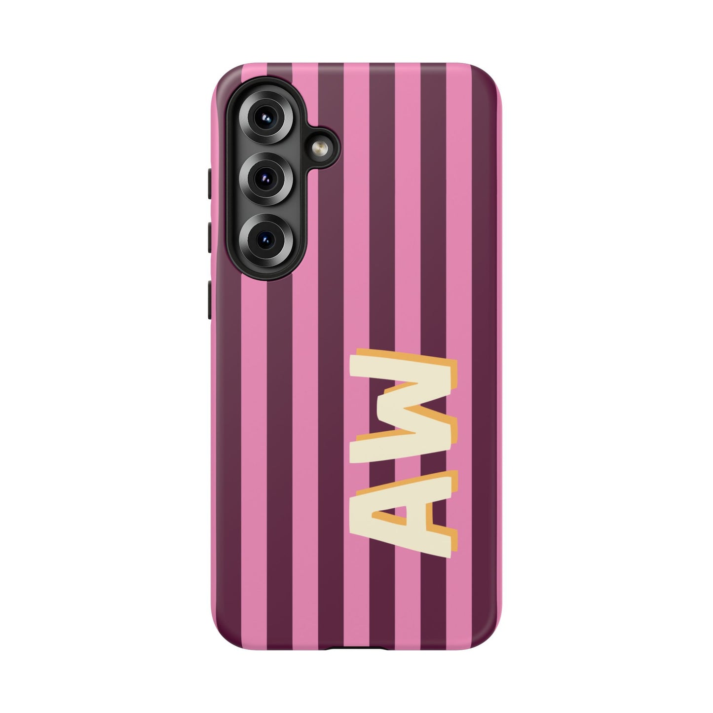 Bold Stripe Monogram Phone Case