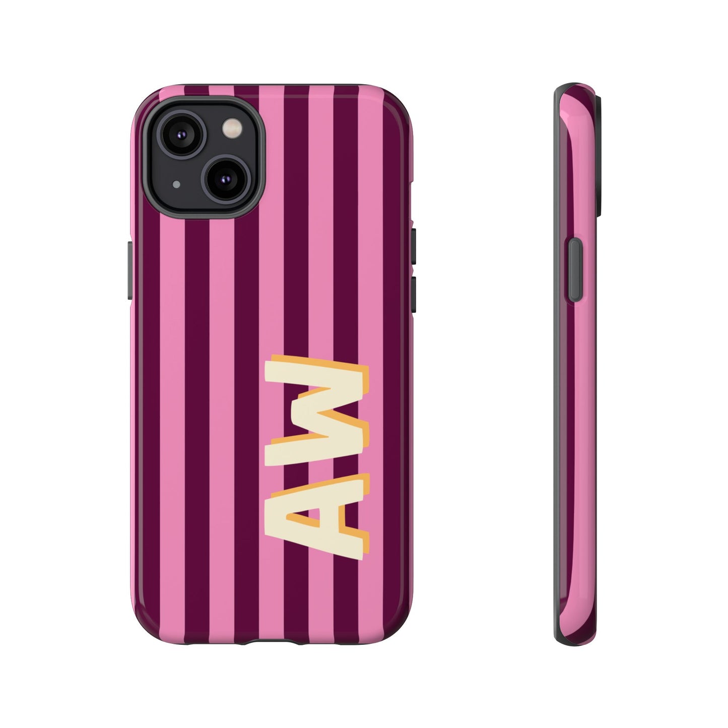 Bold Stripe Monogram Phone Case