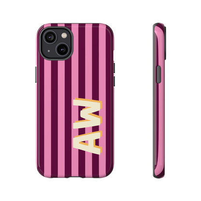 Bold Stripe Monogram Phone Case
