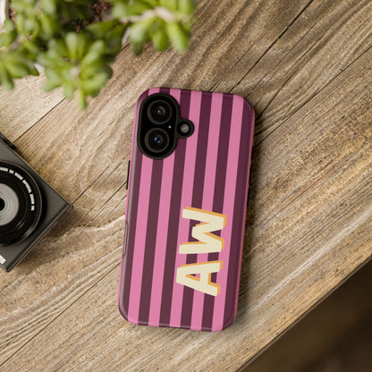 Bold Stripe Monogram Phone Case