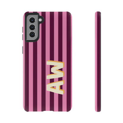 Bold Stripe Monogram Phone Case