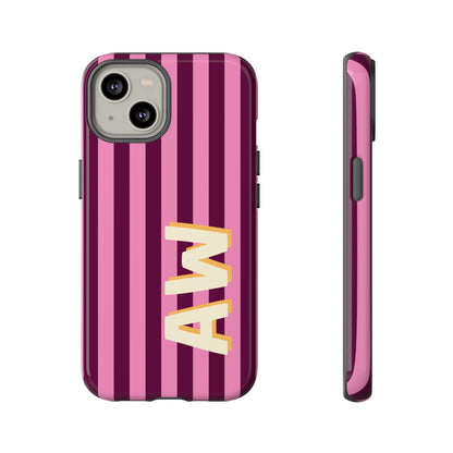Bold Stripe Monogram Phone Case