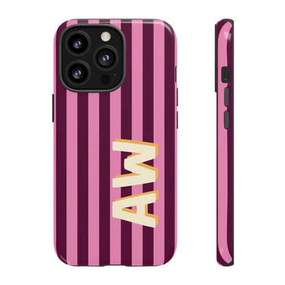 Bold Stripe Monogram Phone Case