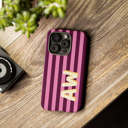 Bold Stripe Monogram Phone Case