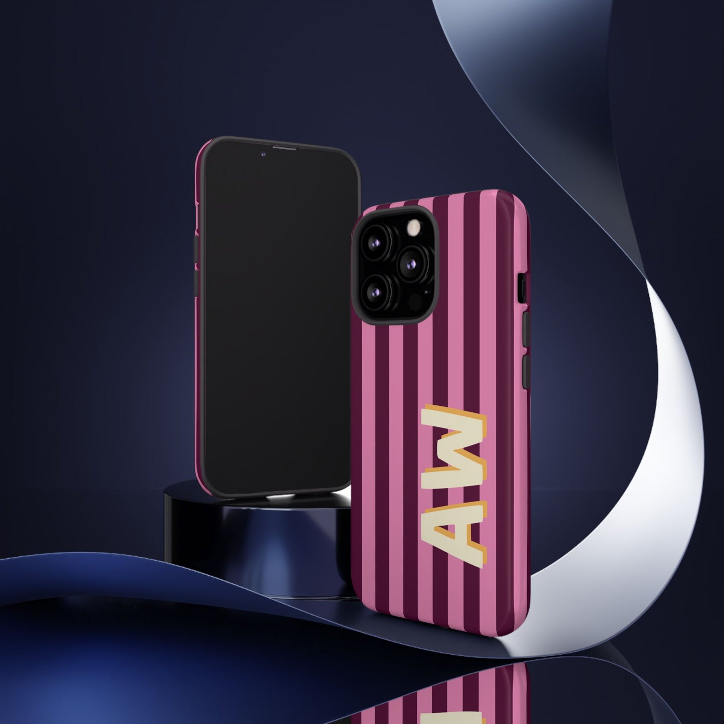 Bold Stripe Monogram Phone Case