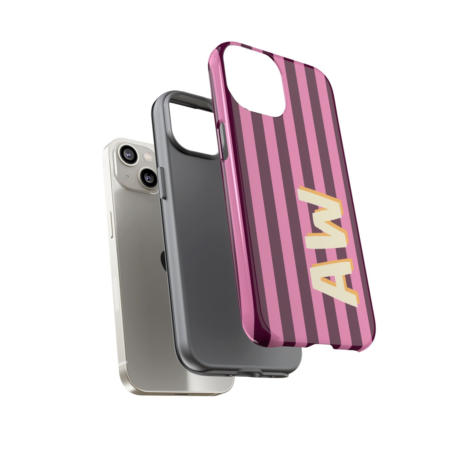 Bold Stripe Monogram Phone Case