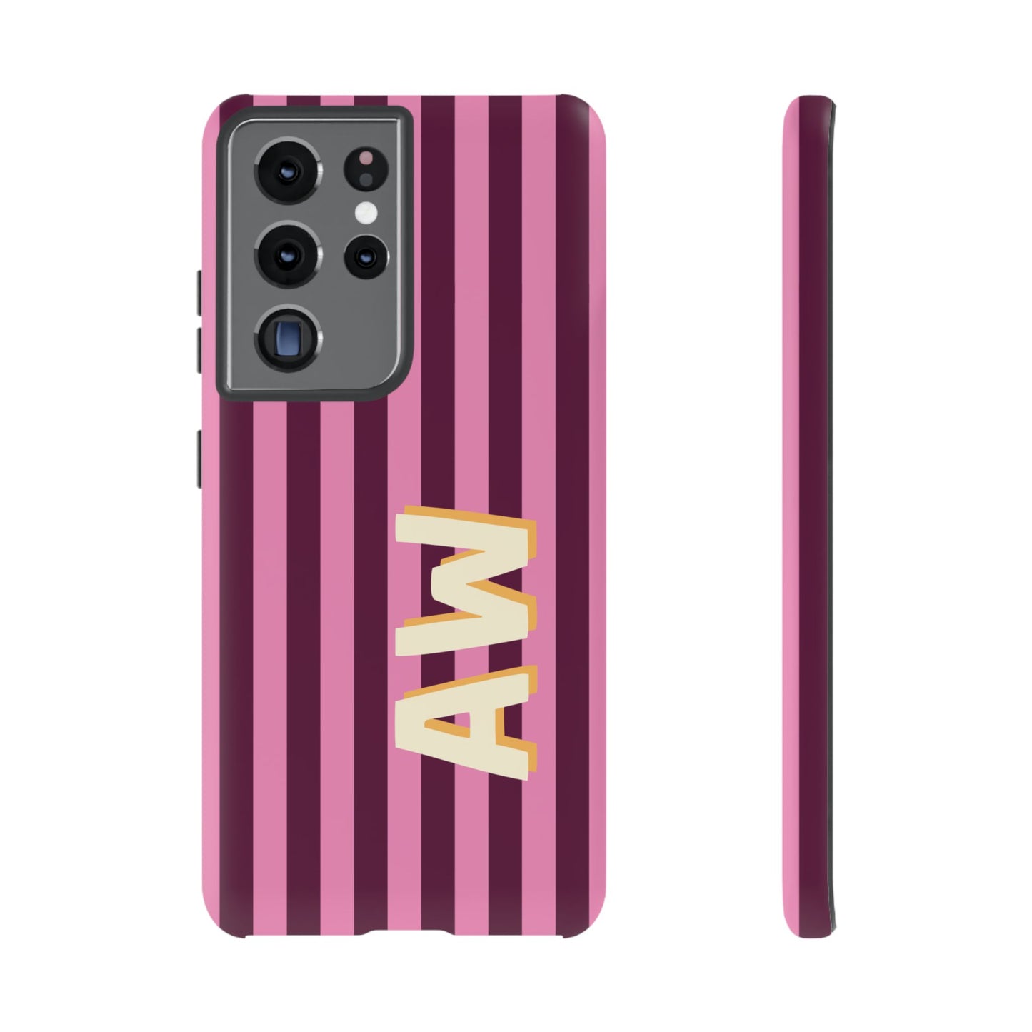 Bold Stripe Monogram Phone Case