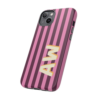 Bold Stripe Monogram Phone Case
