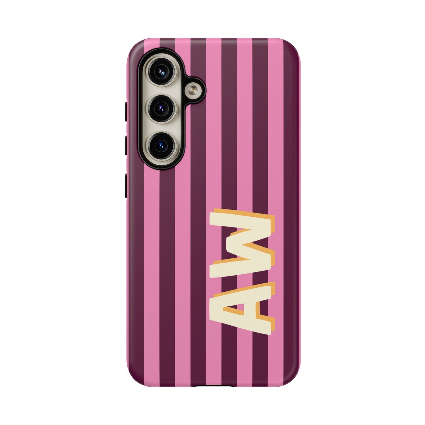 Bold Stripe Monogram Phone Case