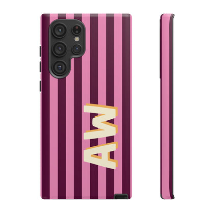 Bold Stripe Monogram Phone Case