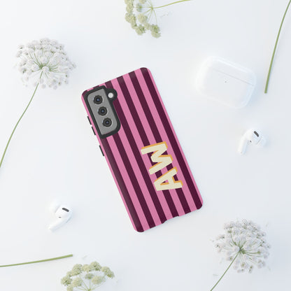Bold Stripe Monogram Phone Case