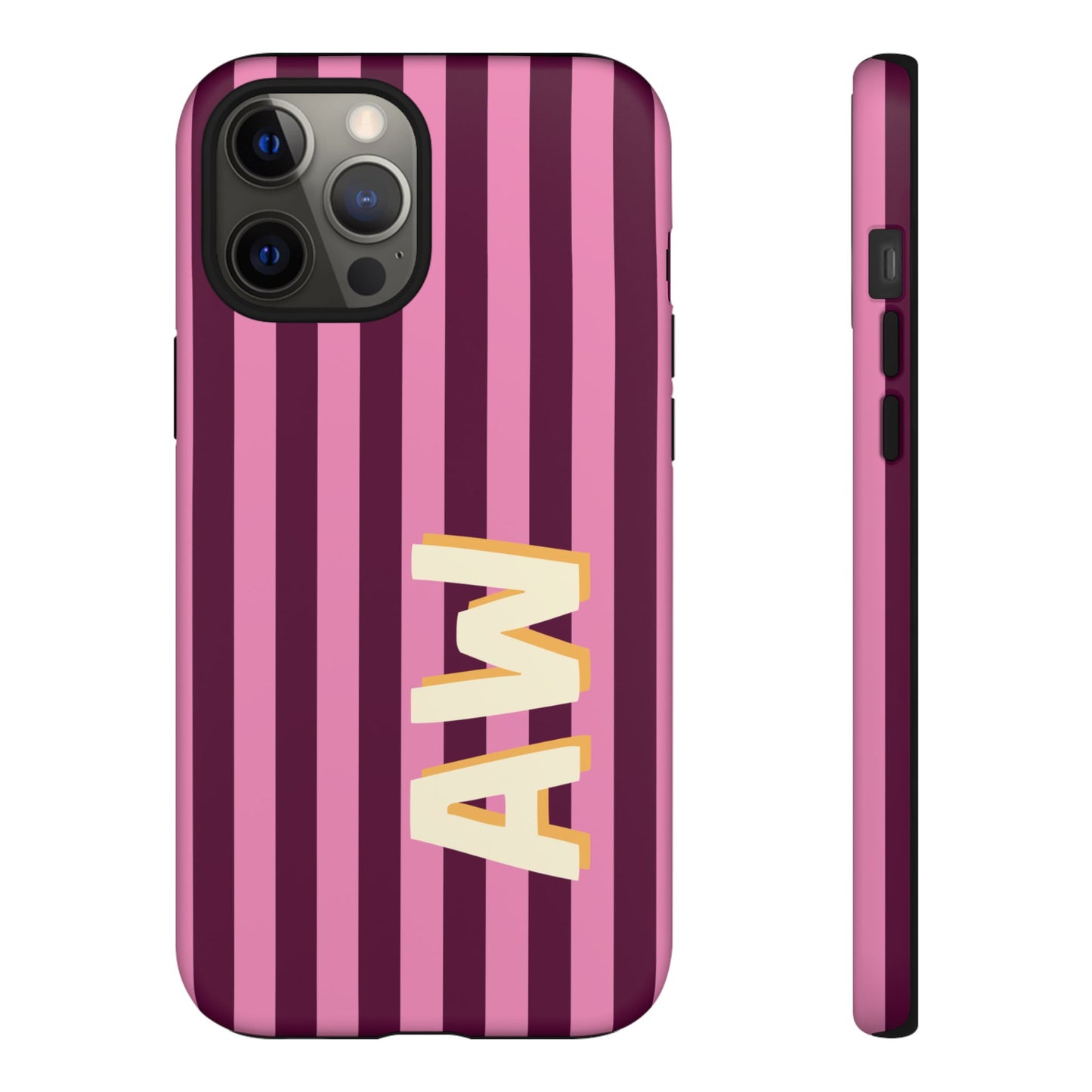 Bold Stripe Monogram Phone Case