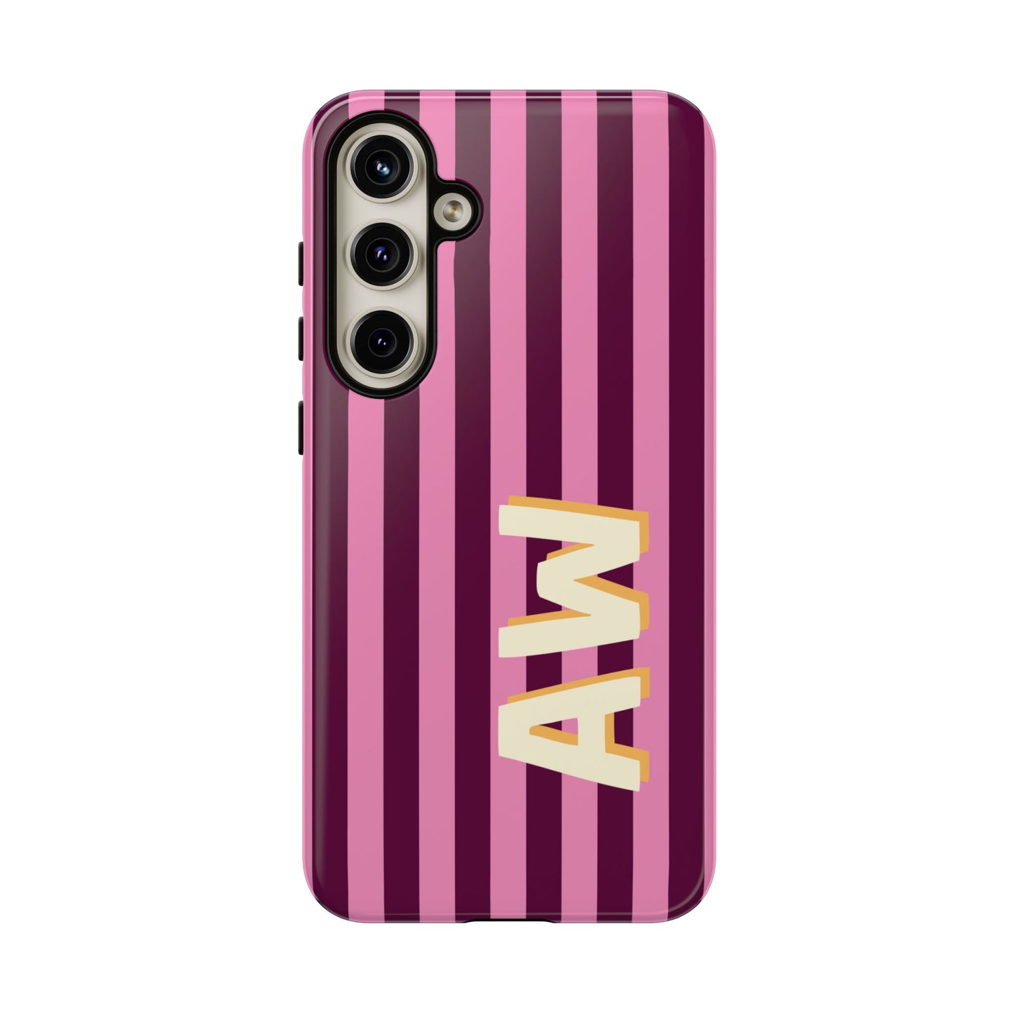 Bold Stripe Monogram Phone Case