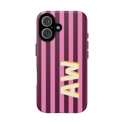 Bold Stripe Monogram Phone Case