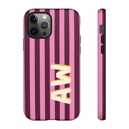Bold Stripe Monogram Phone Case