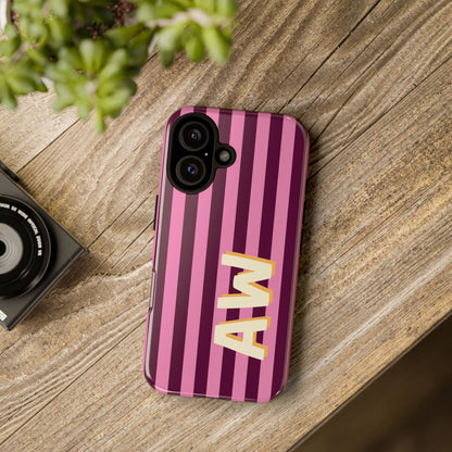 Bold Stripe Monogram Phone Case