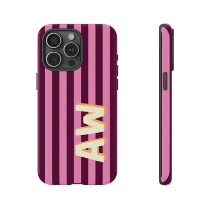 Bold Stripe Monogram Phone Case