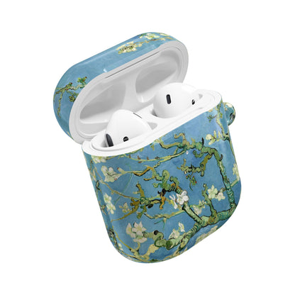 Almond Blossom AirPods case open at an angle