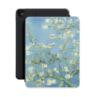 Almond Blossom iPad case shown with an iPad