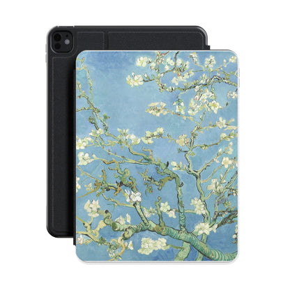 Almond Blossom iPad case shown with an iPad
