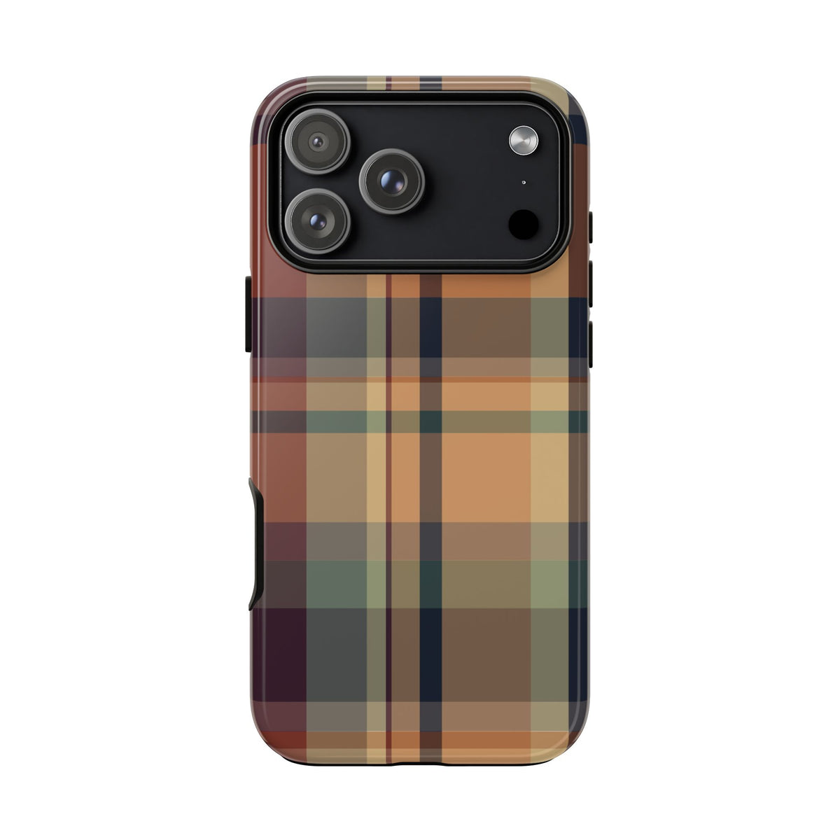 Autumn Plaid tough phone case on a second phone model