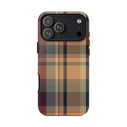 Autumn Plaid tough phone case on a second phone model