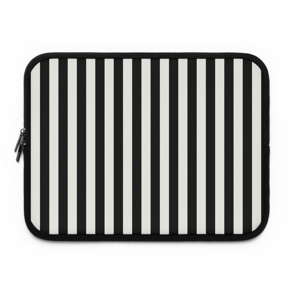 Black Cabana Stripe laptop sleeve printed front