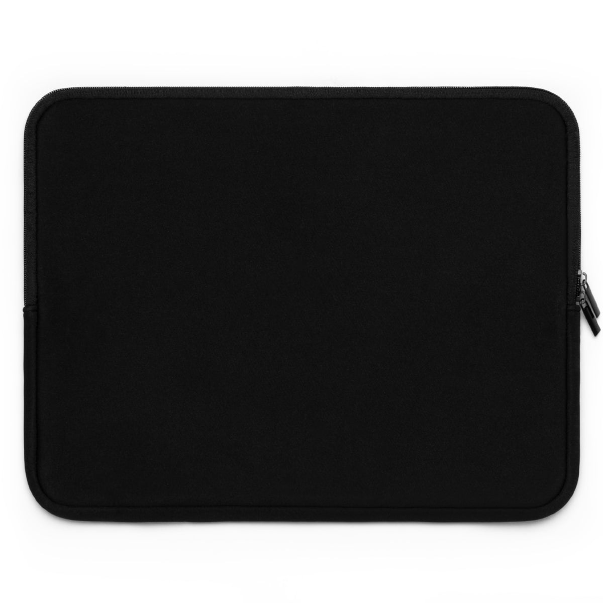 Solid black back of the Black Cabana Stripe laptop sleeve