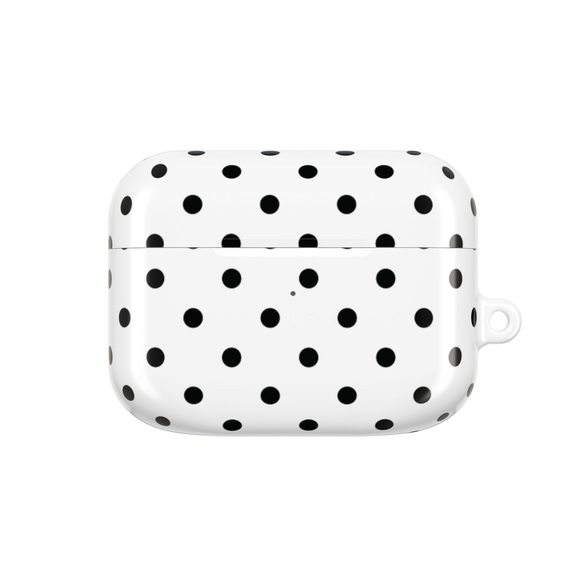 Black Polka Dot AirPods case, white with black dots