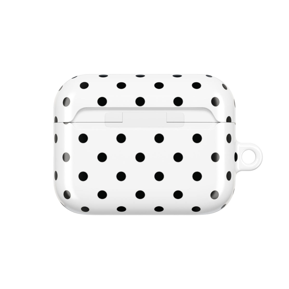 Back of the Black Polka Dot AirPods Pro case